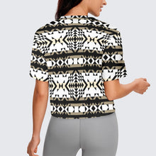 Load image into Gallery viewer, Black Rose Winter Canyon Crop Top
