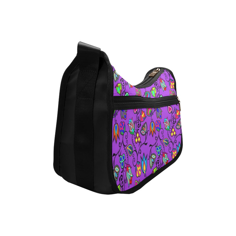 Indigenous Paisley Dark Orchid Crossbody Bags