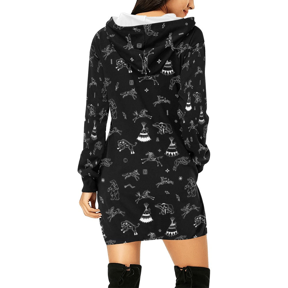 Ledger Dabbles Black Hoodie Dress