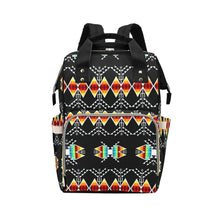 Load image into Gallery viewer, Sacred Trust Black Colour Multi-Function Diaper Backpack/Diaper Bag
