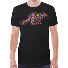 Load image into Gallery viewer, Floral Beaver Spirit Guide (Black) New T-shirt for Men
