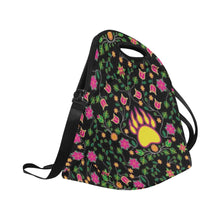 Load image into Gallery viewer, Floral Bearpaw Pink and Yellow Neoprene Lunch Bag/Large
