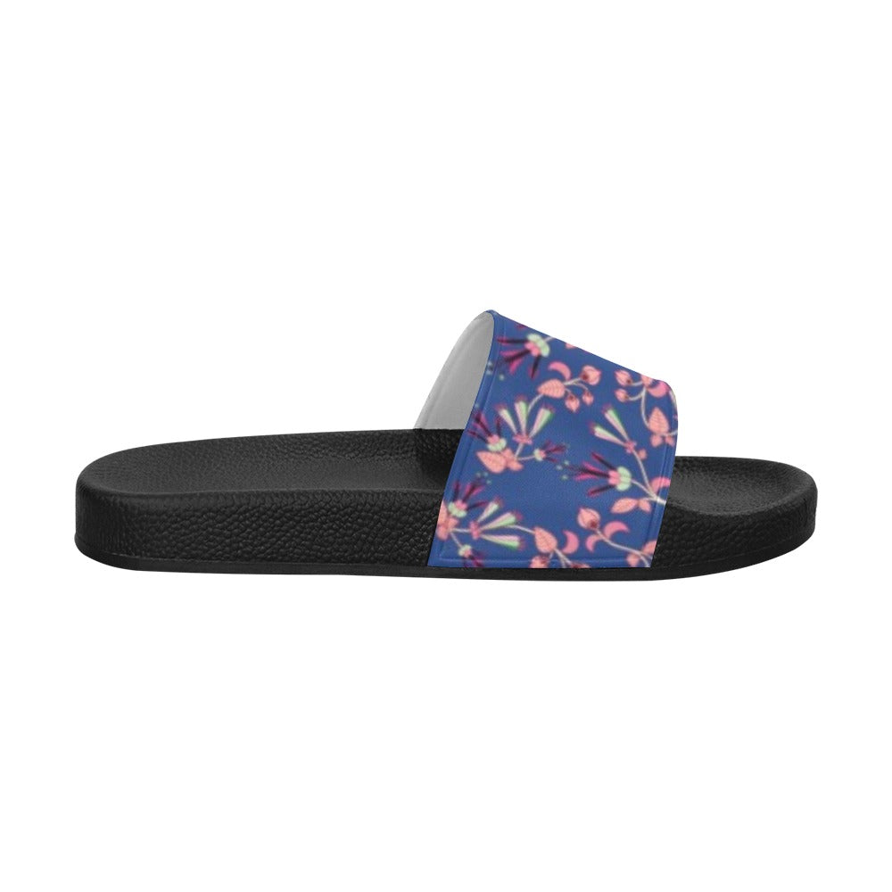 Swift Floral Peach Blue Slide Sandals