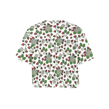 Load image into Gallery viewer, Strawberry Dreams White Crop Top
