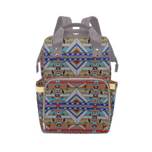 Load image into Gallery viewer, Medicine Blessing Grey Multi-Function Diaper Backpack/Diaper Bag
