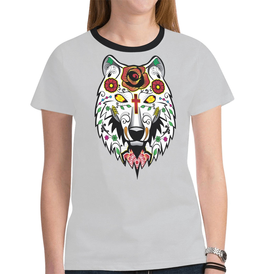 Wolf Spirit Guide Gray New T-shirt for Women