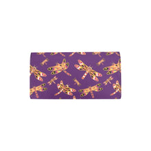 Load image into Gallery viewer, Gathering Yellow Purple Women&#39;s Trifold Wallet
