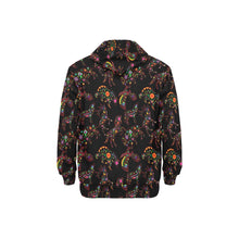 Load image into Gallery viewer, Neon Floral Animals Men&#39;s Long Sleeve Fleece Hoodie
