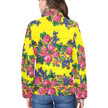 Load image into Gallery viewer, Kokum&#39;s Revenge Yellow Women&#39;s Stand Collar Padded Jacket
