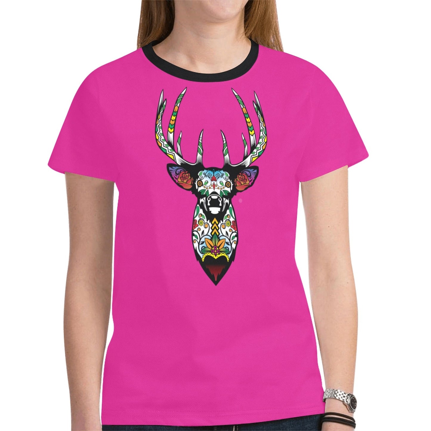 Elk Spirit Guide Pink Tee