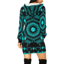 Load image into Gallery viewer, Black Sky Star Hoodie Dress
