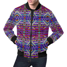 Load image into Gallery viewer, Medicine Blessing Purple Bomber Jacket for Men
