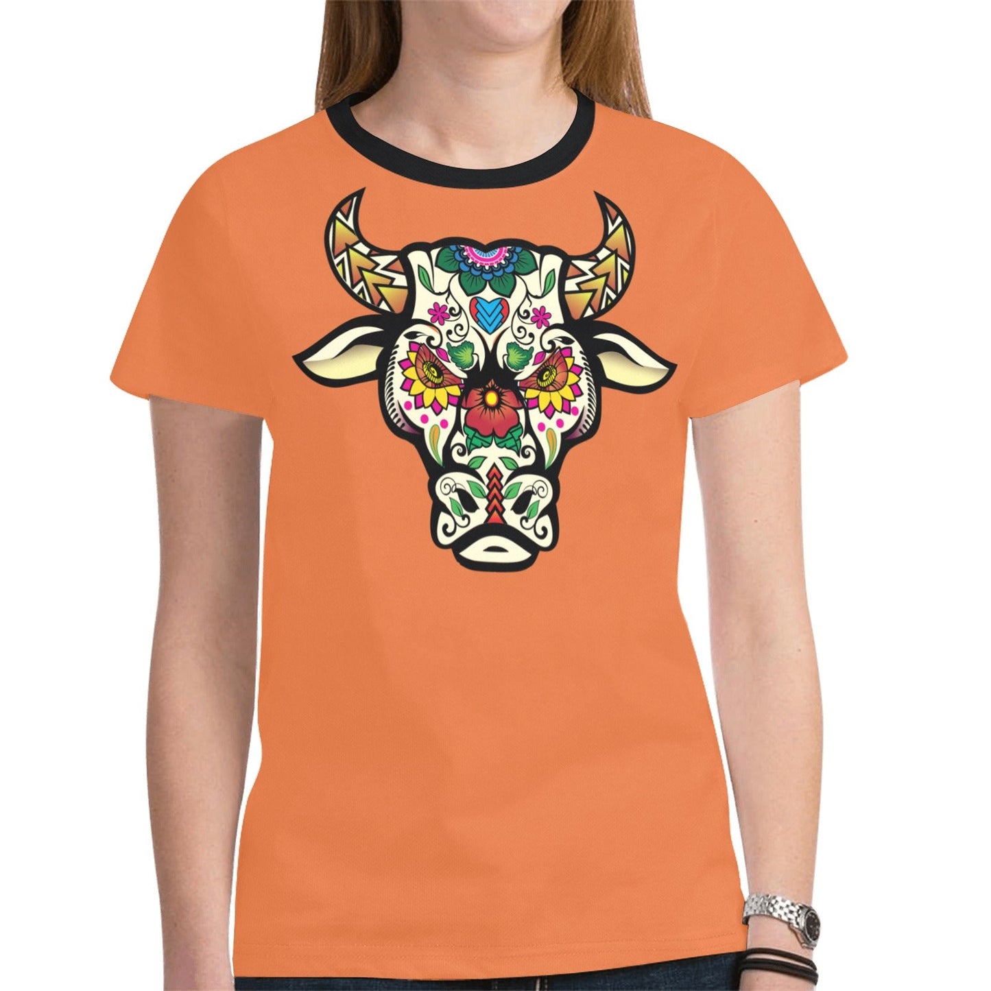 Bull Spirit Guide Orange Tee
