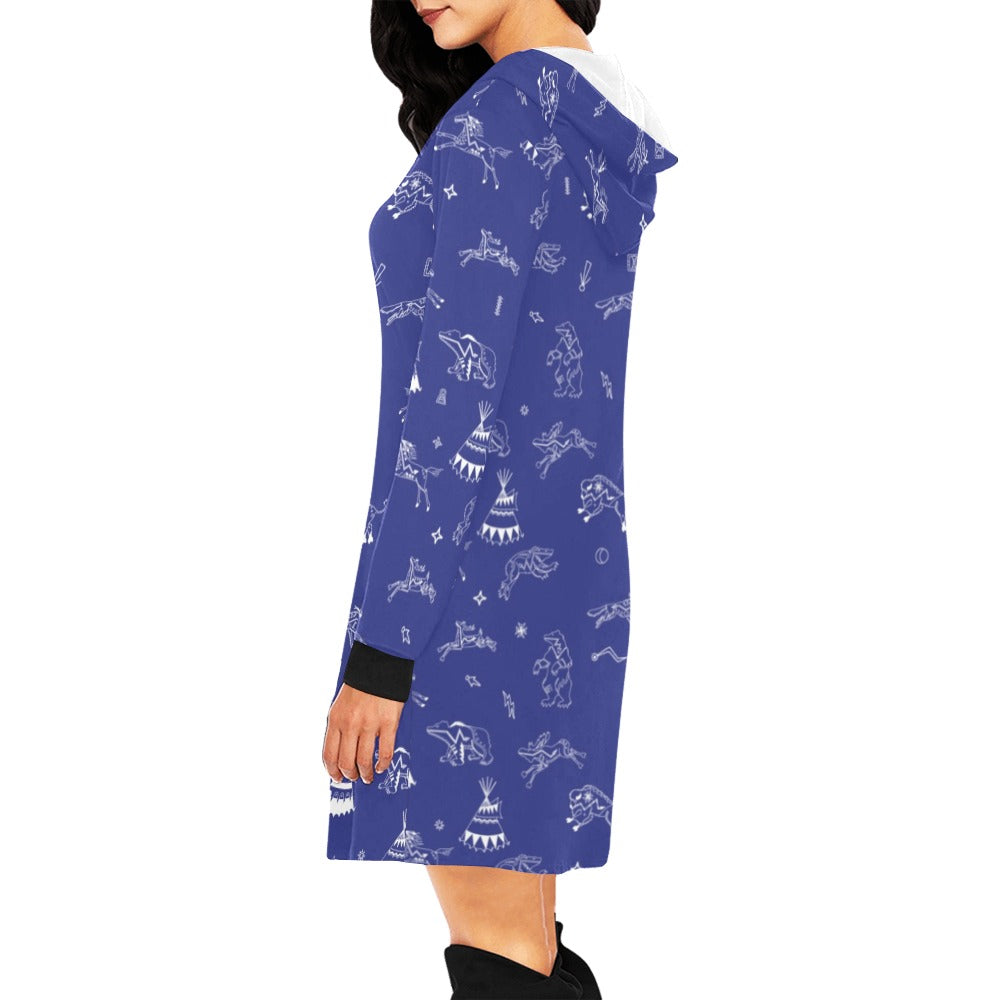 Ledger Dabbles Blue Hoodie Dress