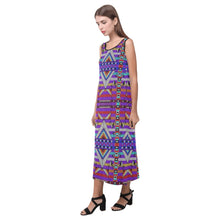 Load image into Gallery viewer, Medicine Blessing Purple Phaedra Sleeveless Open Fork Long Dress
