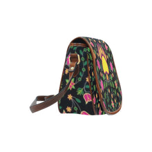 Load image into Gallery viewer, Floral Bearpaw Pink and Yellow Saddle Bag
