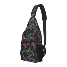 Load image into Gallery viewer, Neon Floral Horses Chest Bag
