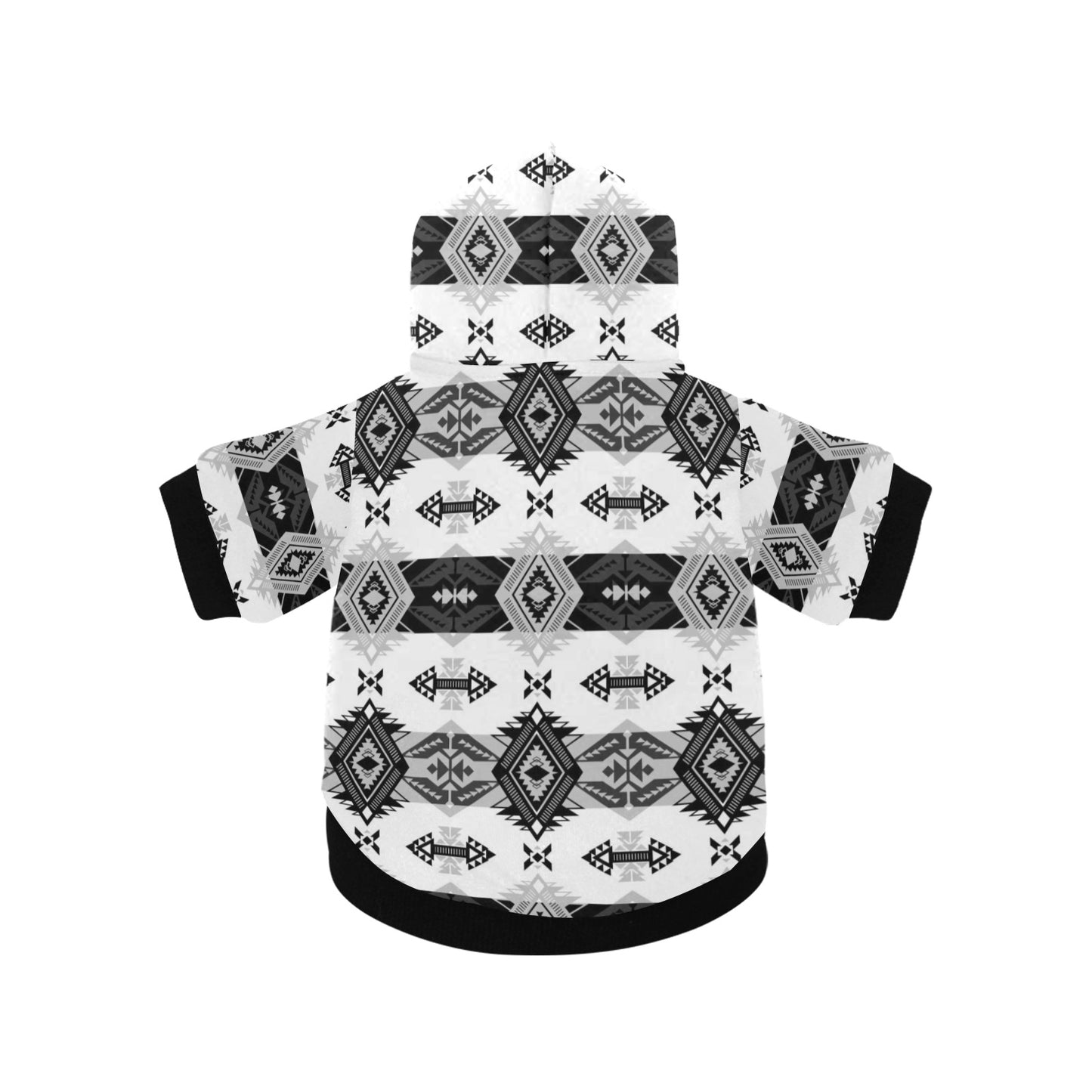 Sovereign Nation Black and White Pet Dog Hoodie