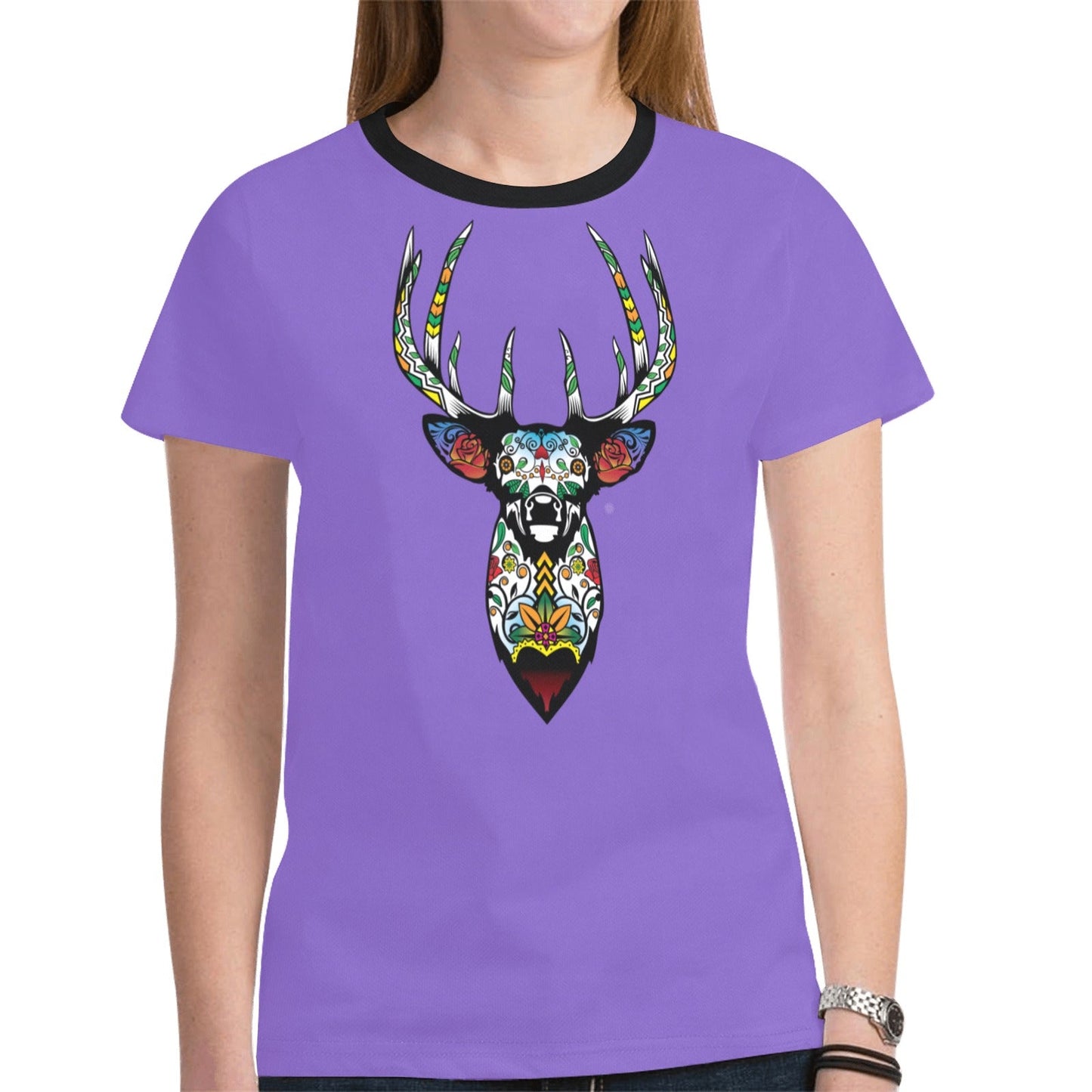 Elk Spirit Guide Purple Tee