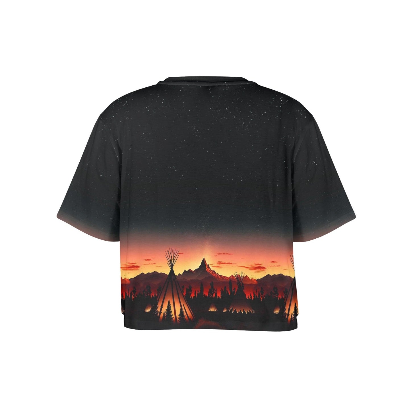 Sunset Tipis 1 Crop Top