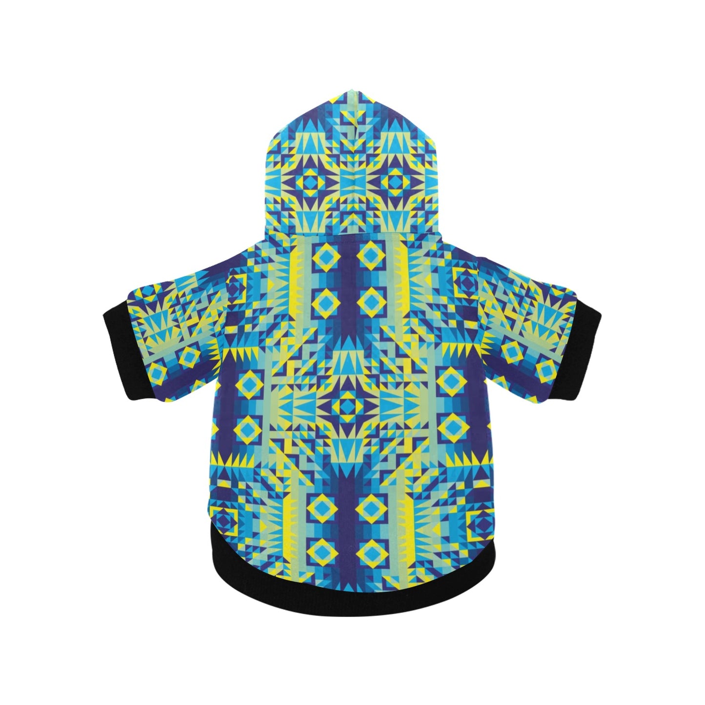 Kaleidoscope Jaune Bleu Pet Dog Hoodie