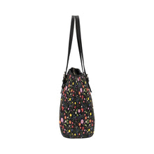 Load image into Gallery viewer, Nipin Blossom Midnight Leather Tote Bag
