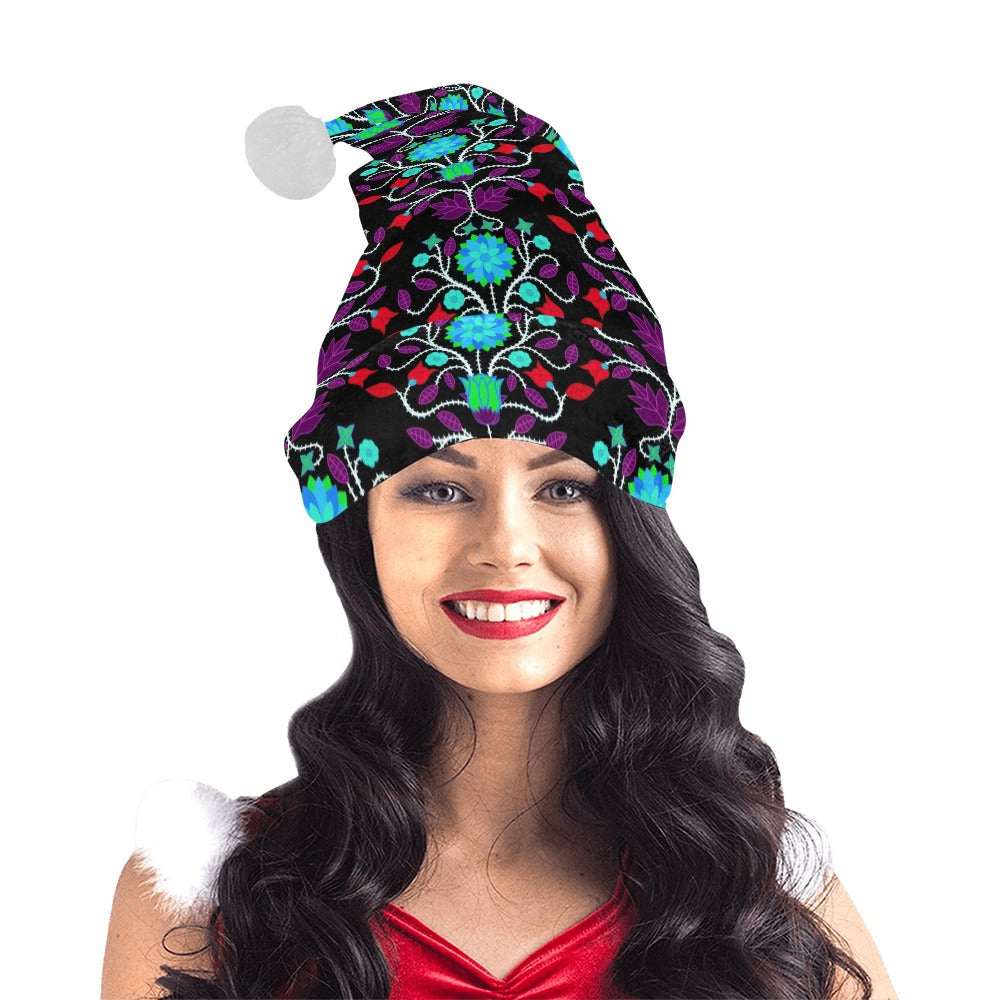 Floral Beadwork Four Clans Winter Santa Hat