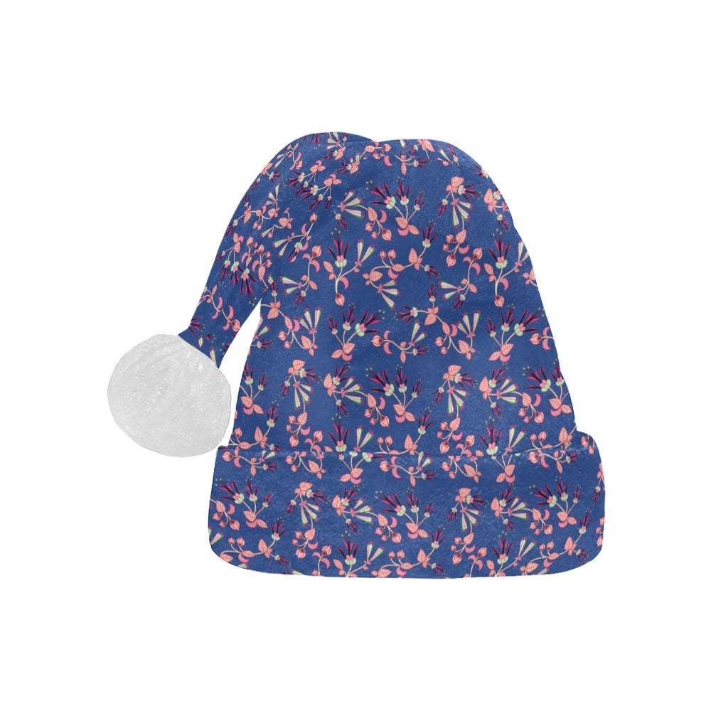 Swift Floral Peach Blue Santa Hat