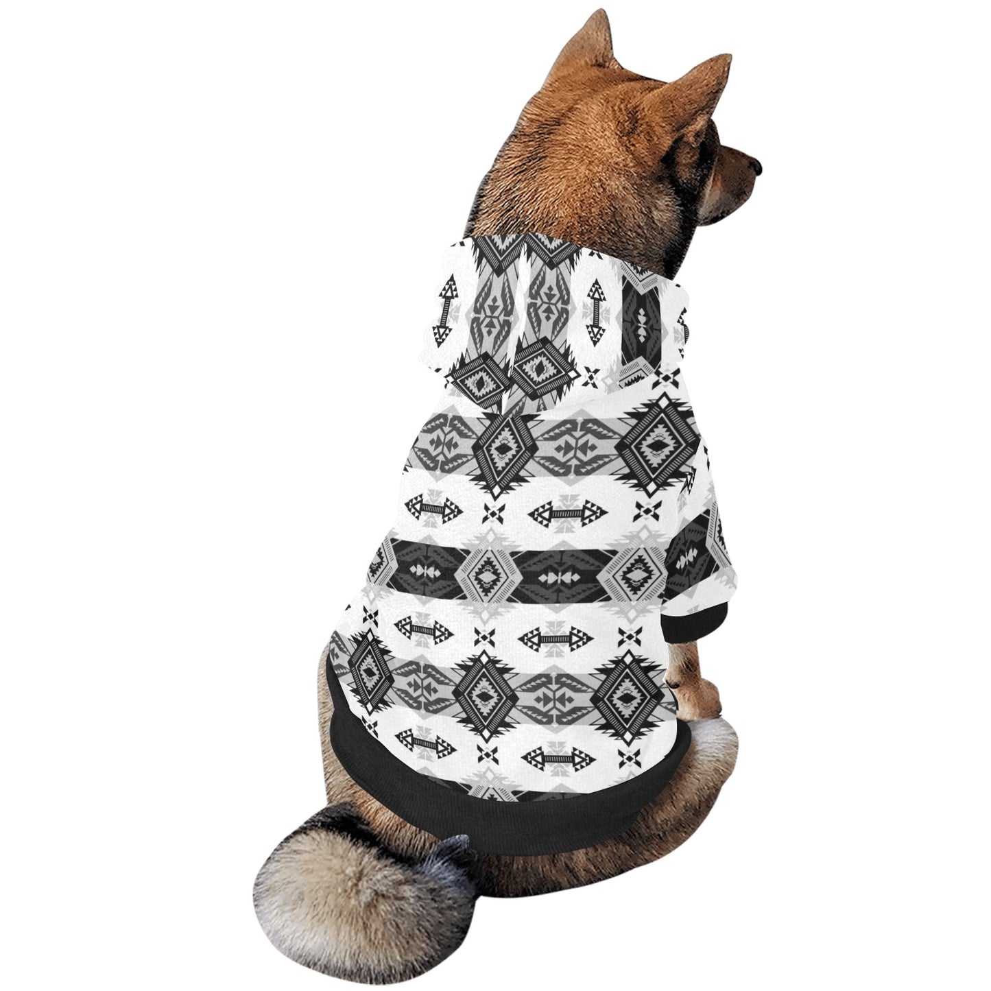 Sovereign Nation Black and White Pet Dog Hoodie