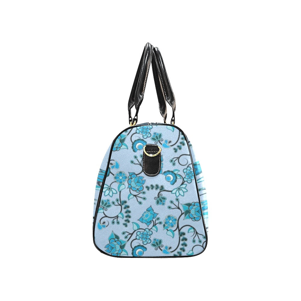 Blue Floral Amour New Waterproof Travel Bag/Small