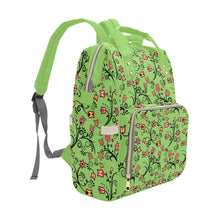 Load image into Gallery viewer, LightGreen Yellow Star Multi-Function Diaper Backpack/Diaper Bag
