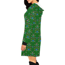 Load image into Gallery viewer, Dakota Damask Green Hoodie Dress
