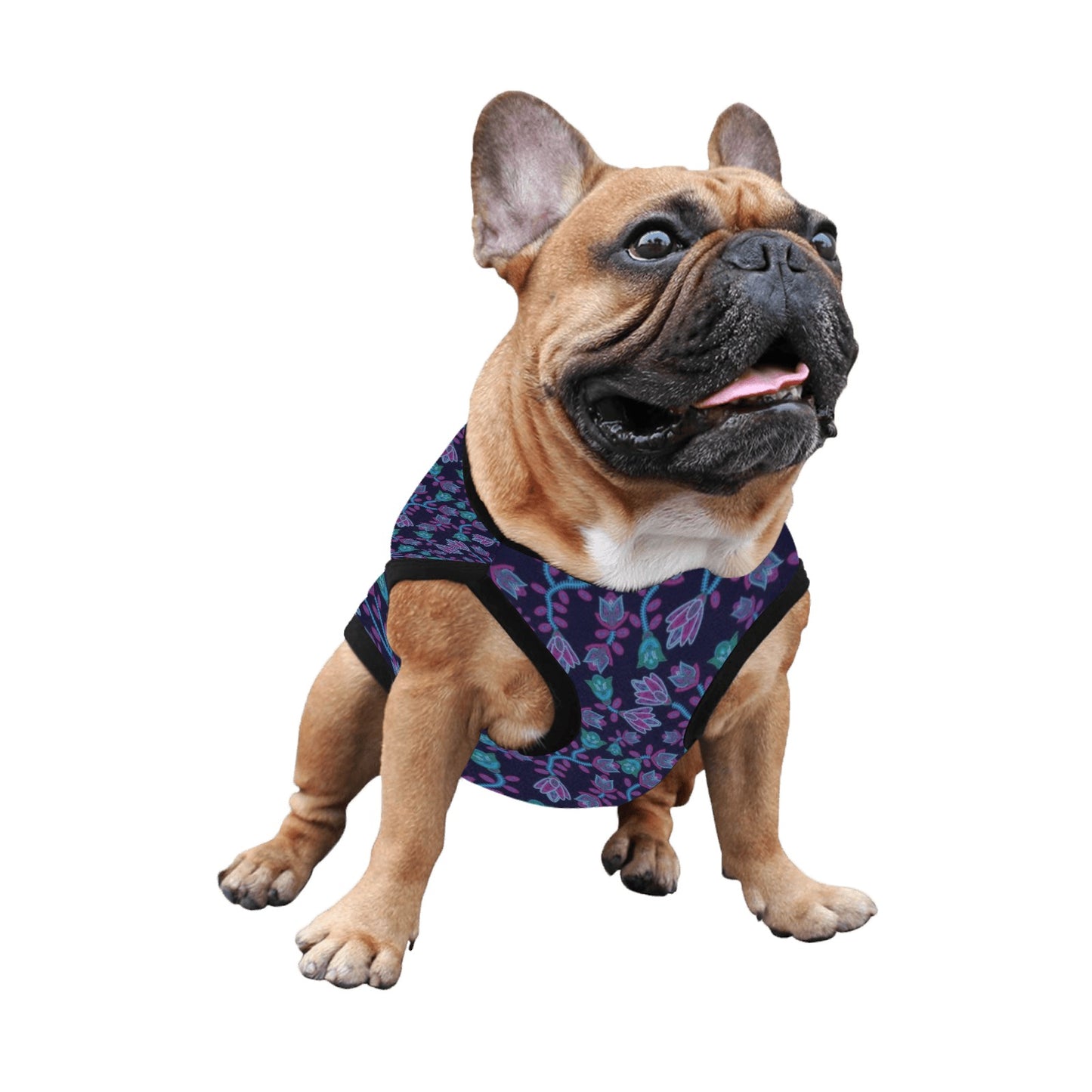 Beaded Blue Nouveau Pet Tank Top