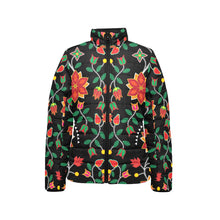 Load image into Gallery viewer, Floral Beadwork Six Bands Women&#39;s Stand Collar Padded Jacket
