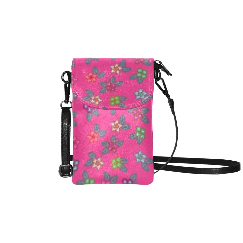 Berry Flowers Small Cell Phone Purse