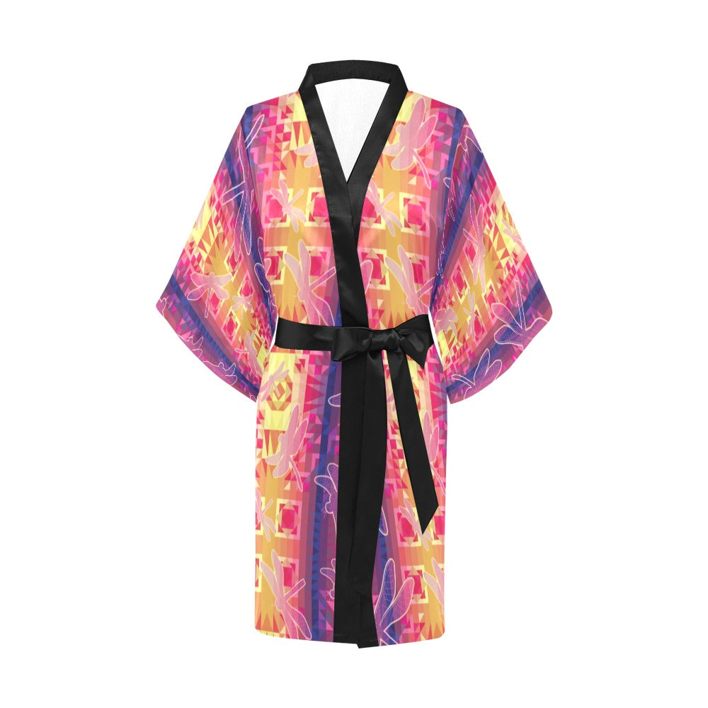 Kaleidoscope Dragonfly Kimono Robe