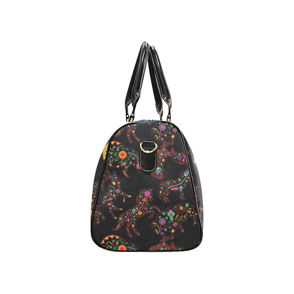 Neon Floral Animals New Waterproof Travel Bag/Small