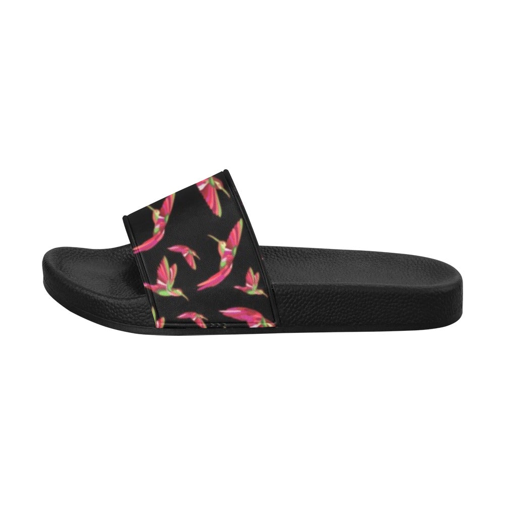 Red Swift Colourful Black Women's Slide Sandals