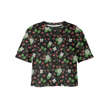 Load image into Gallery viewer, Strawberry Dreams Midnight Crop Top
