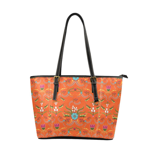 First Bloom Carrots Leather Tote Bag