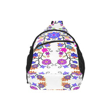 Load image into Gallery viewer, Floral Beadwork Seven Clans White Chest Bag
