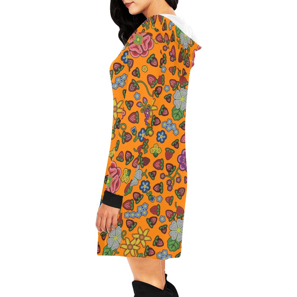 Berry Pop Carrot Hoodie Dress