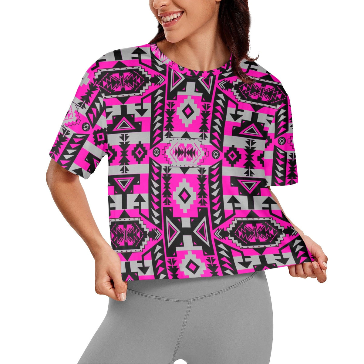 Chiefs Mountain Stunning Sunset Crop Top