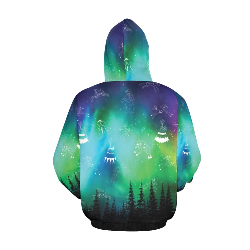 Aurora Medicine Animals Hoodie for Women