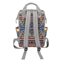 Load image into Gallery viewer, Medicine Blessing White Multi-Function Diaper Backpack/Diaper Bag
