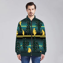 Load image into Gallery viewer, Dancers Inspire Green Youth Zippered Collared Lightweight Jacket
