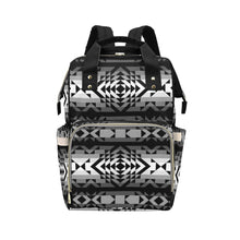 Load image into Gallery viewer, Black Rose Shadow Multi-Function Diaper Backpack/Diaper Bag
