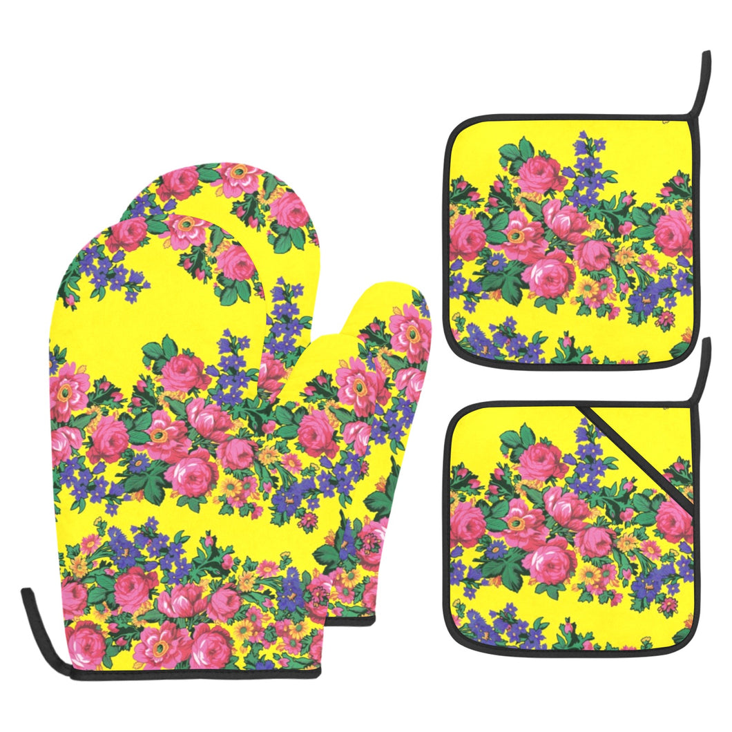 Kokum's Revenge Yellow Oven Mitt & Pot Holder