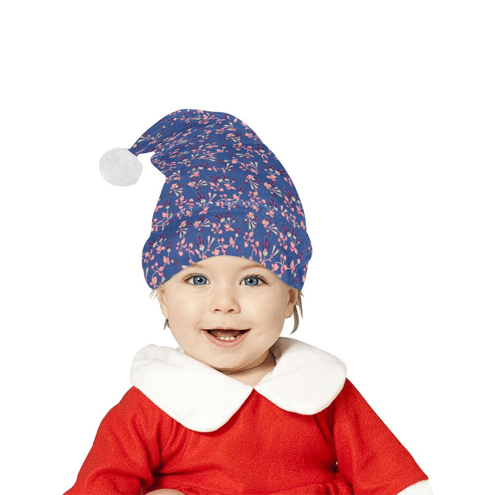 Swift Floral Peach Blue Santa Hat