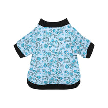 Load image into Gallery viewer, Blue Floral Amour Pet Dog Round Neck Shirt
